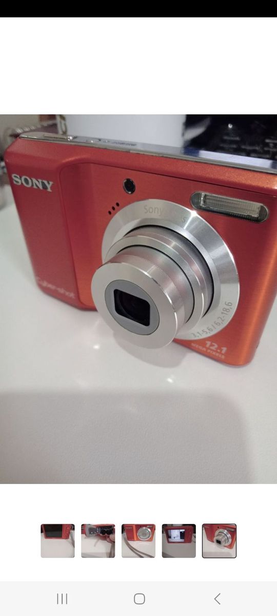 Máquina Fotográfica Sony Cybershot Laranja | Sony Usado 95523447