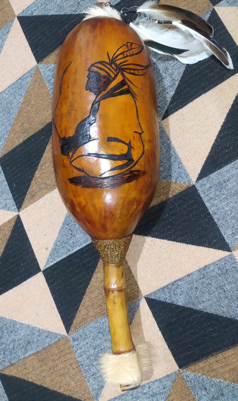 Maraca Indígena Chocalho de Percussão | Item de Decoração Saruê Tm ...