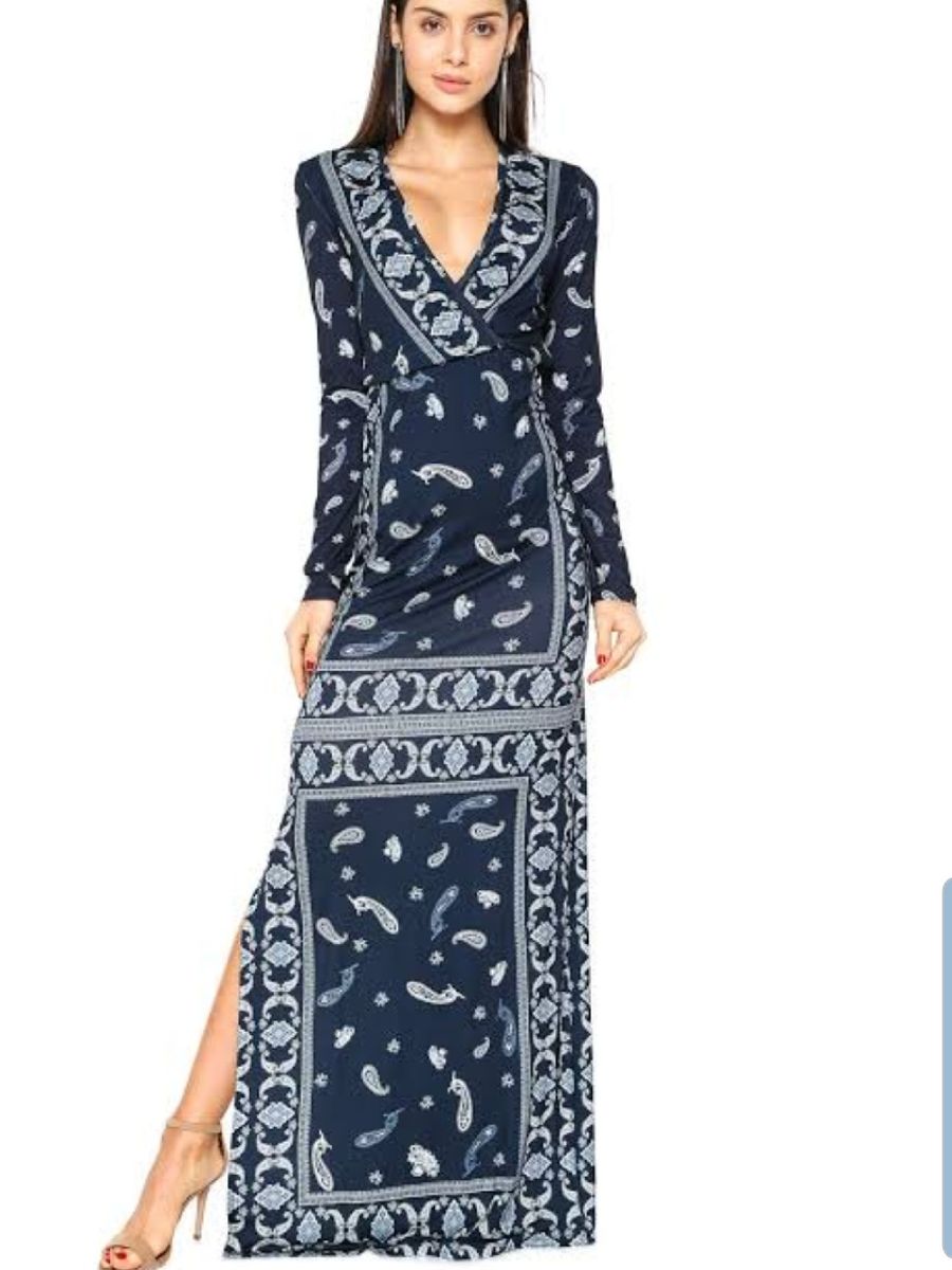 vestido colcci azul