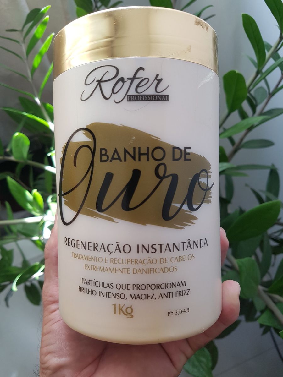 Máscara Capilar Banho de Ouro 1kg | Cosmético Feminino Rofer Nunca ...