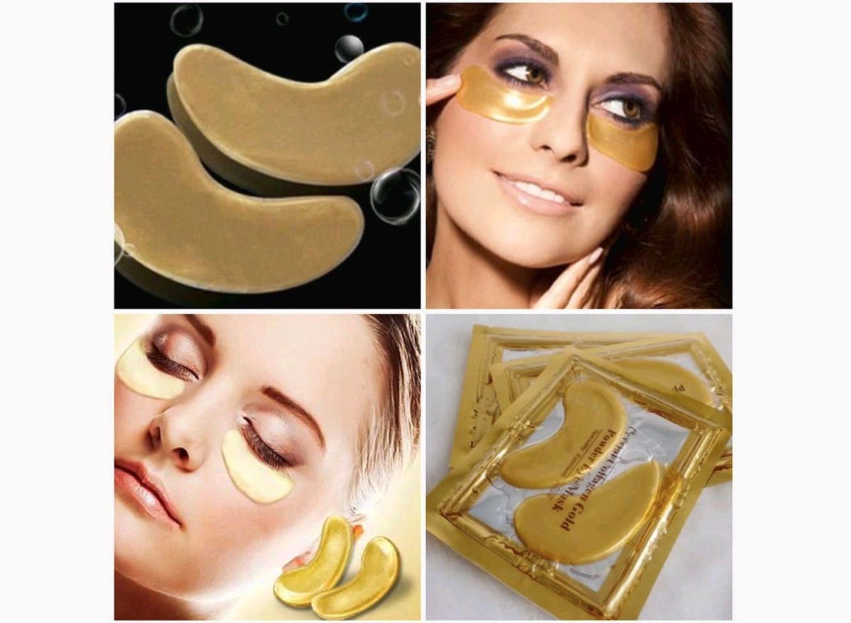 Máscara de Colágeno Crystal Gold Ótimo Olhos Olheiras Bigode Chinês