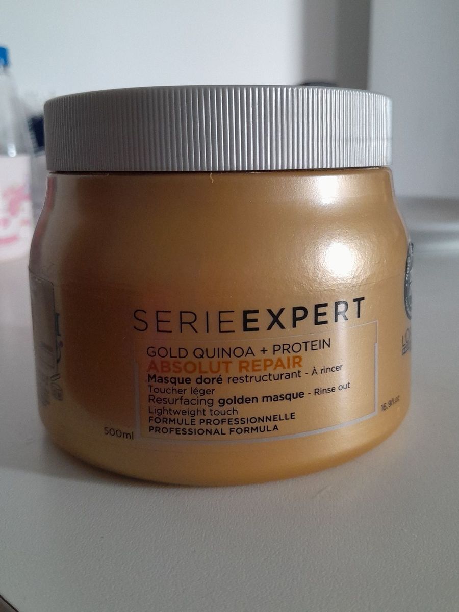 Máscara Lóreal Gold Quinoa 500 Ml Produto p/ Cabelos Feminino L'óreal
