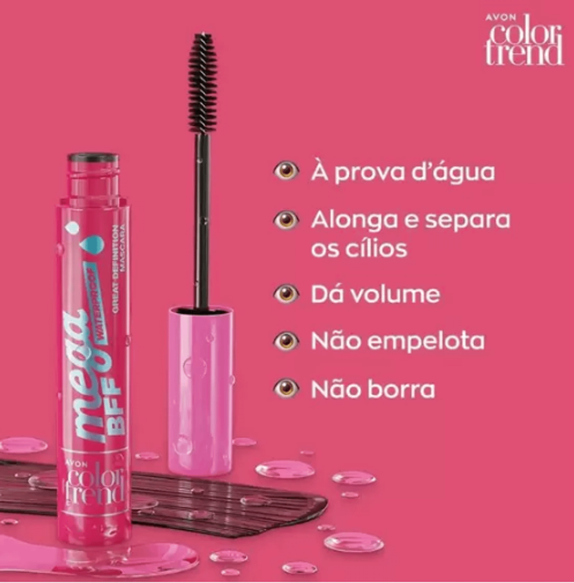 Máscara Para Cílios Volume Perfeito Color Trend 7ml Maquiagem Feminina Avon Nunca Usado 2077