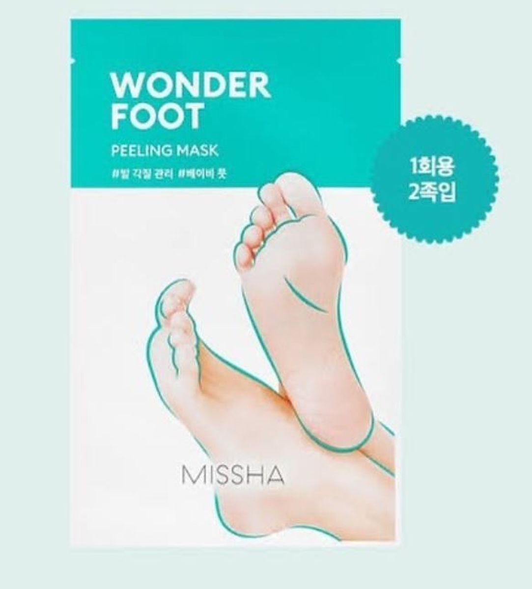 Máscara para Os Pés Coreano Wonder Foot Missha Cosmético Feminino