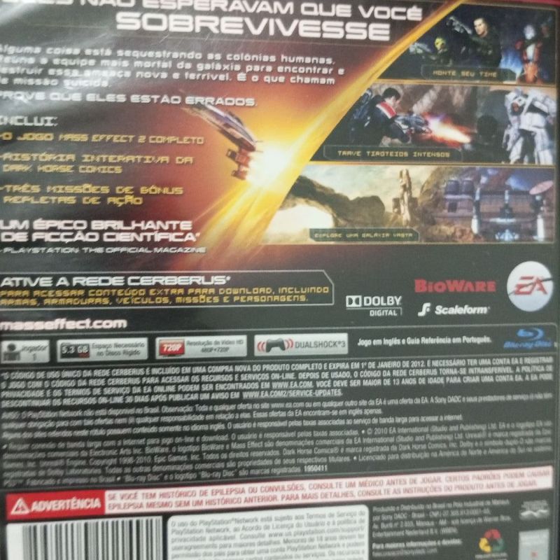 Mass Effect Trilogy Ps3 - Jogo Digital