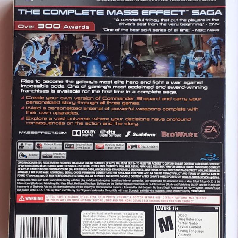 Mass Effect Trilogy Ps3 - Jogo Digital