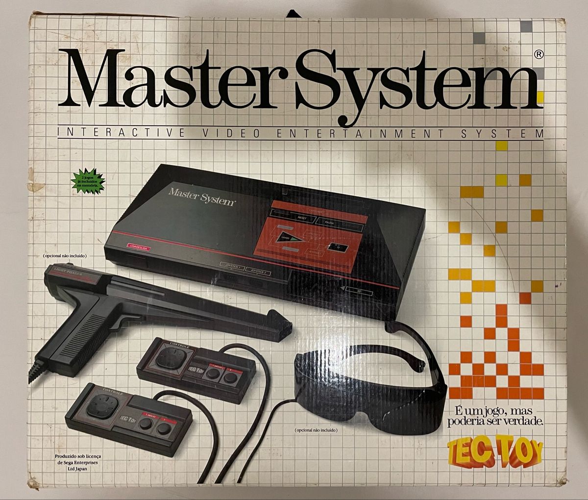 Master System Sega Tectoy Na Caixa Completo E Com Jogo Double Dragon