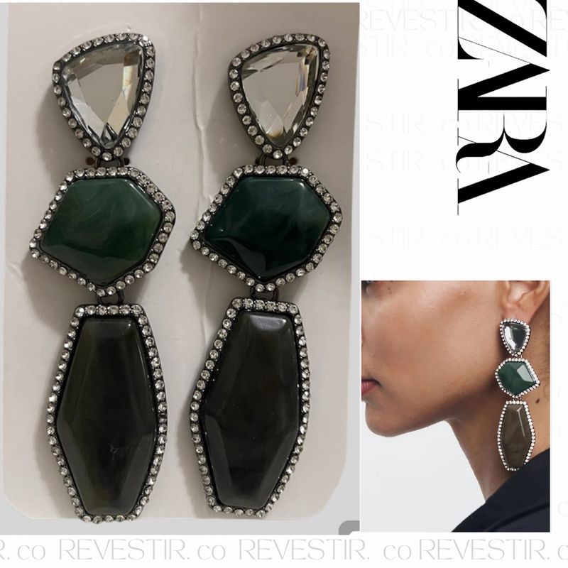 Max Brinco Pendente Três Pedras Irregulares Zara | Zara Nunca