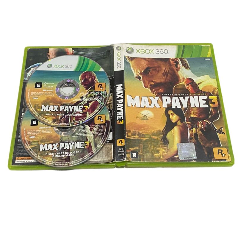 MAX PAYNE 3 XBOX 360 MIDIA FISICA
