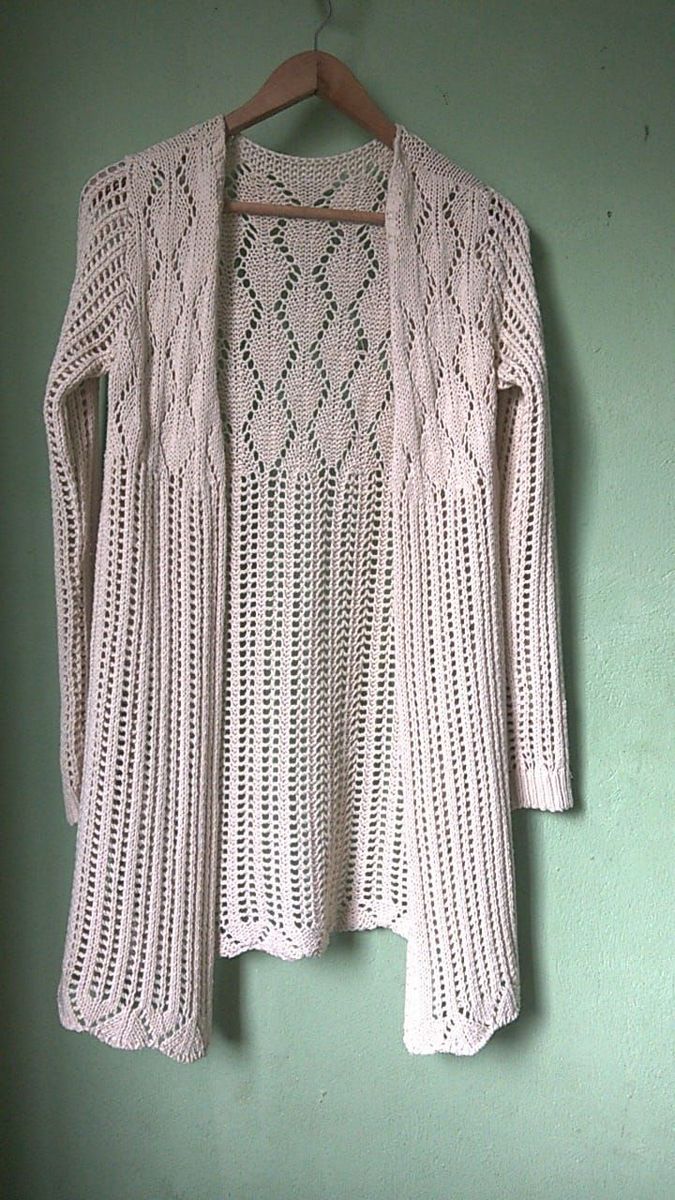 cardigan croche feminino