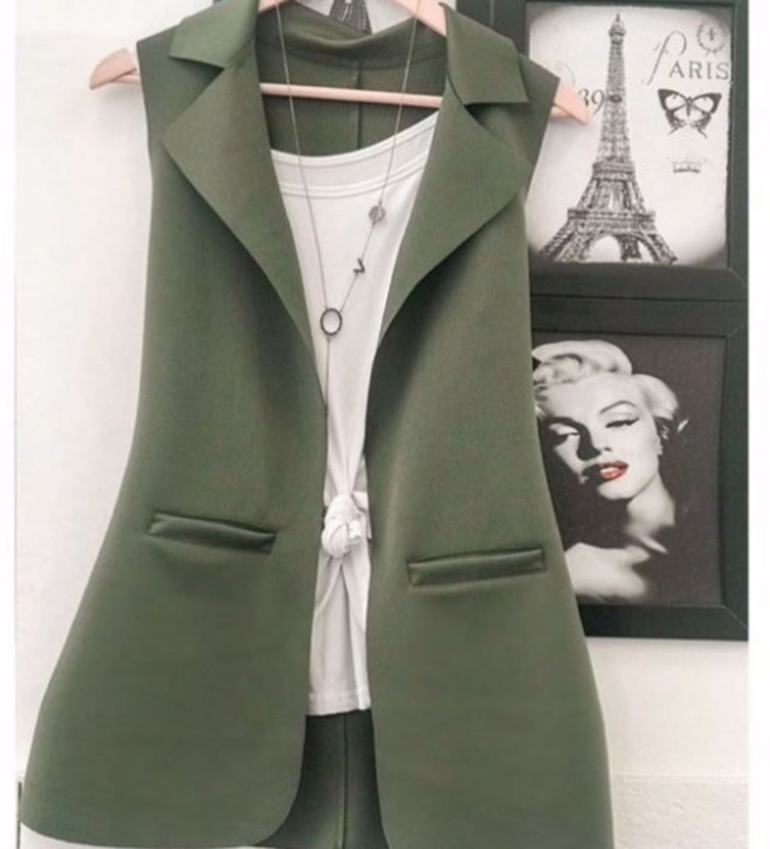 blazer verde militar feminino