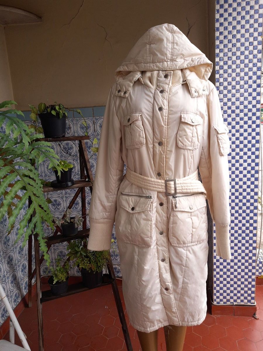 sobretudo feminino off white