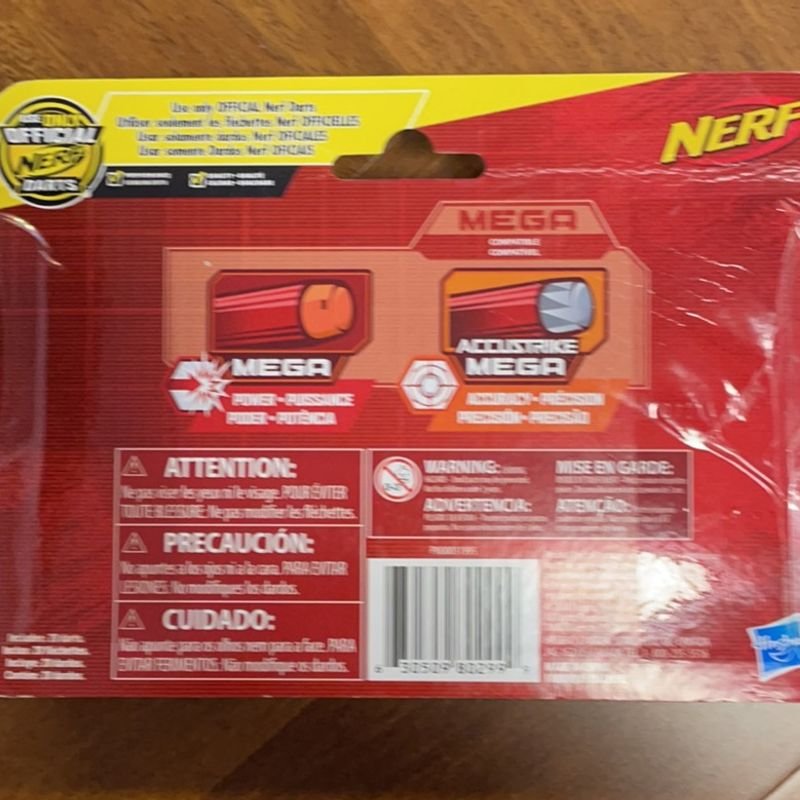 Pistolas Mega Nerf Balas Incluídas Azul, Brinquedo Nerf Usado 49272840