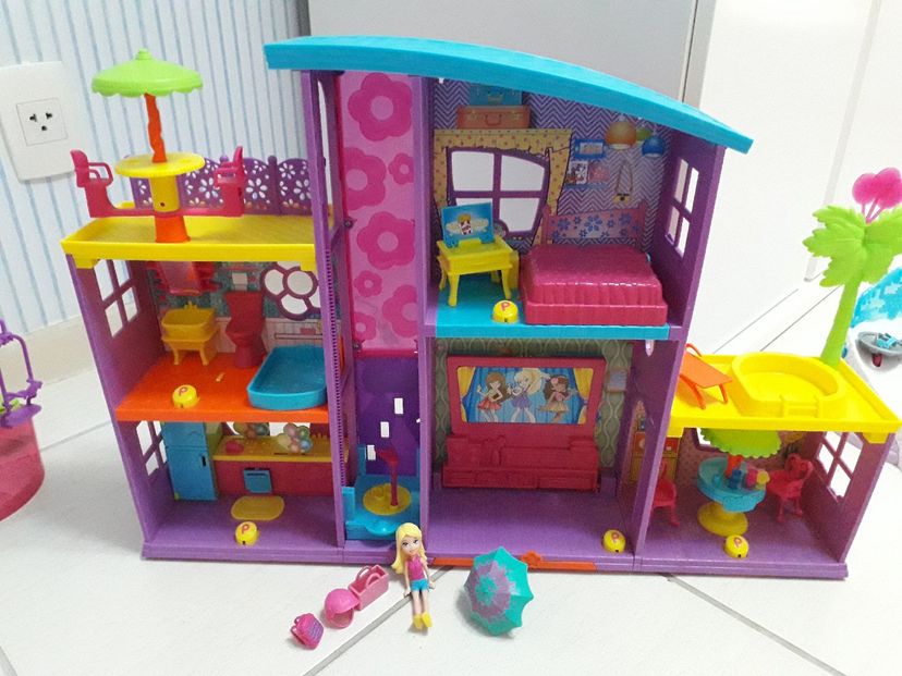 Mega Casa da Polly | Brinquedo para Bebês Polly Pocket Usado 50696505 ...