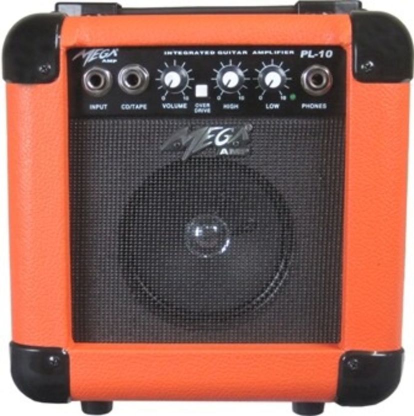 Mega Pl-10 Amplificador Guitarra 10w Orange- Distorção P/ Guitarra 10w ...