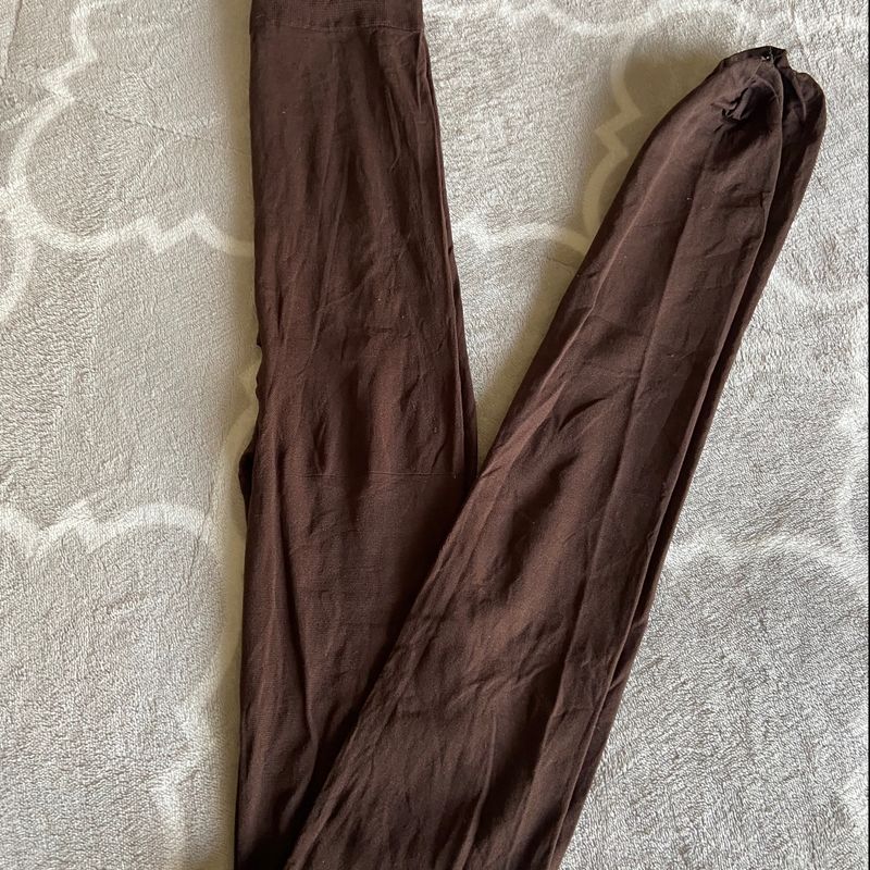 Meia Calça Fio 40 Marrom Usado 88527438 enjoei