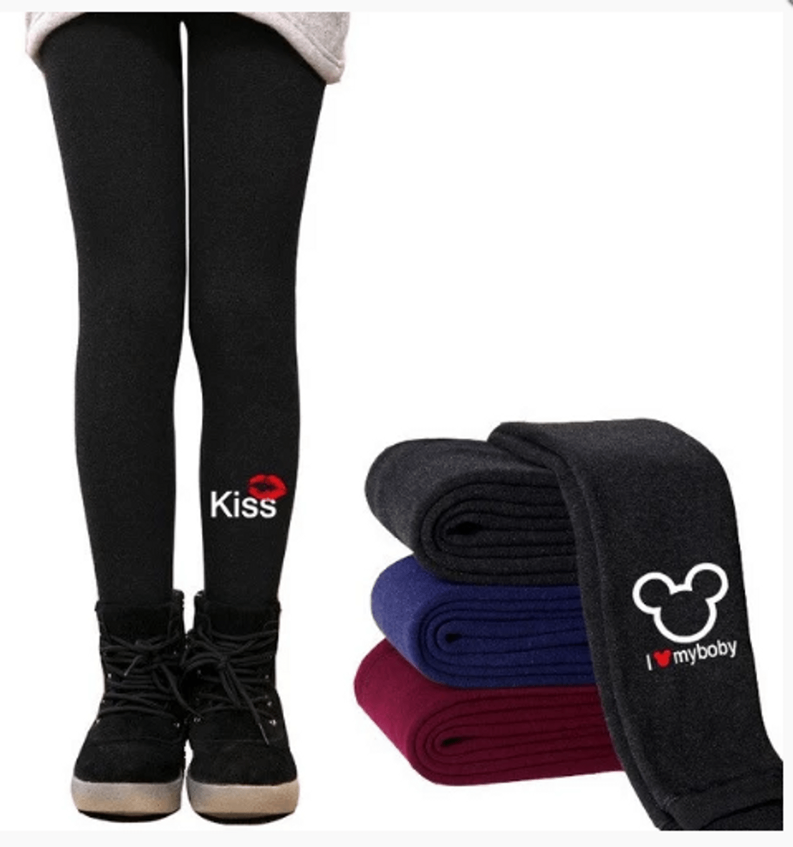 calça legging flanelada infantil