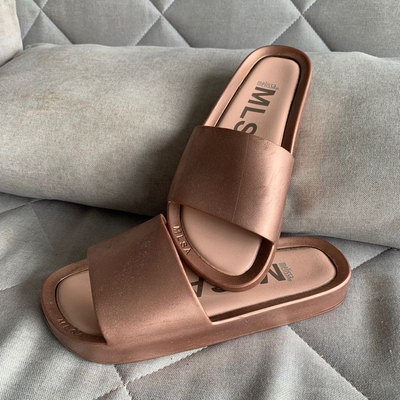 Melissa Beach Slide Rose Gold Melissa Usado 86332287 enjoei