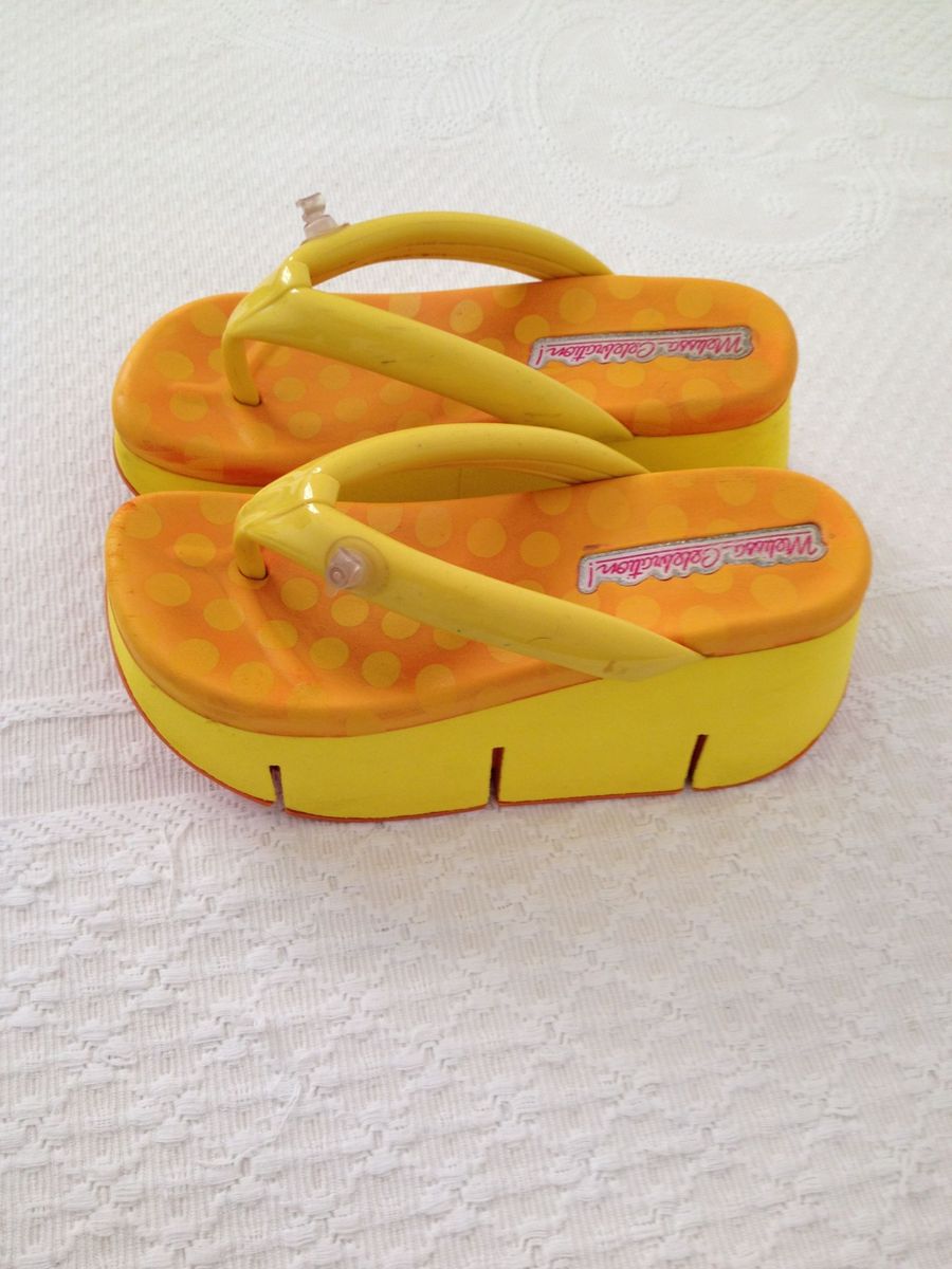 chinelo plataforma melissa