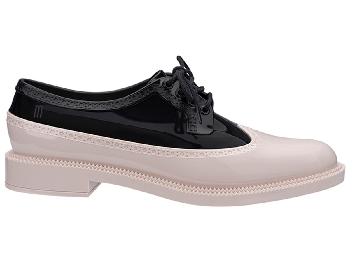 Sapato Melissa Creeper Oxford Preta e Branca À La Garçonne *Original* Nº 38, Sapato Masculino Melissa Usado 74662852