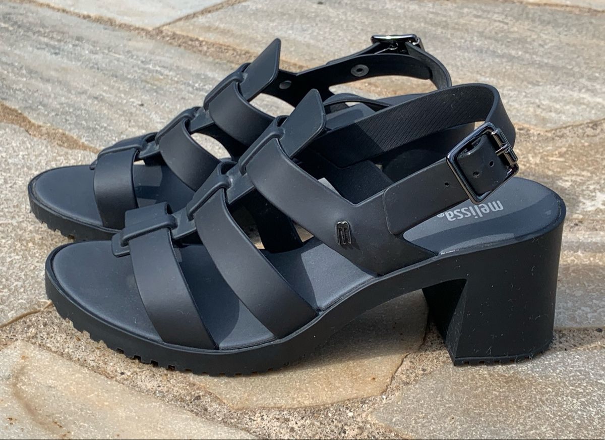 sandalias melissa salto grosso