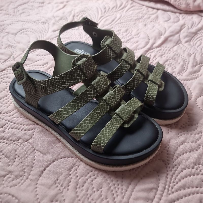 Melissa Flox 3 Iii Snake Verde Preta 36 Sandalia Feminina Melissa Usado 94780019 enjoei