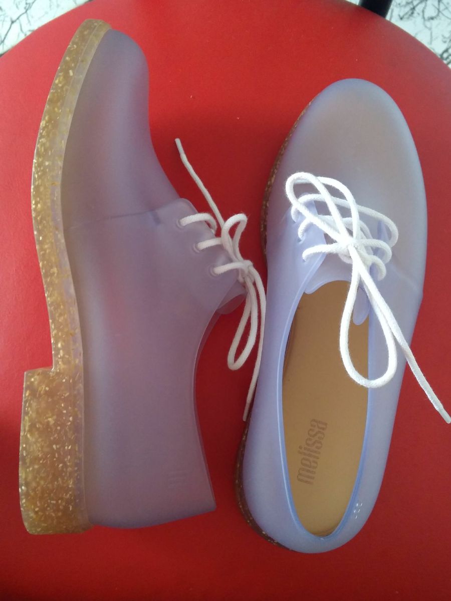 sapato transparente melissa
