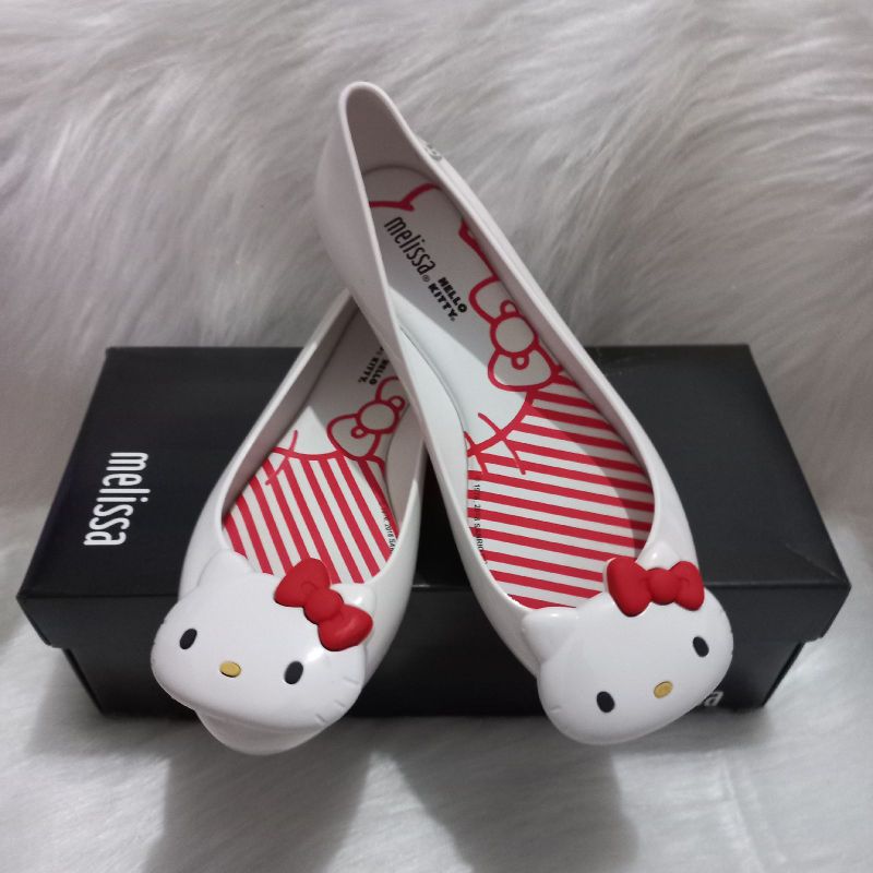 Melissa Hello Kitty Leves Marcas de Uso Sapatilha Feminina