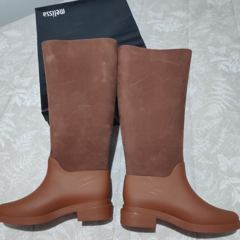 Melissa Long Boot Flocked Marrom Sapato Feminino Melissa Usado 72550868 enjoei