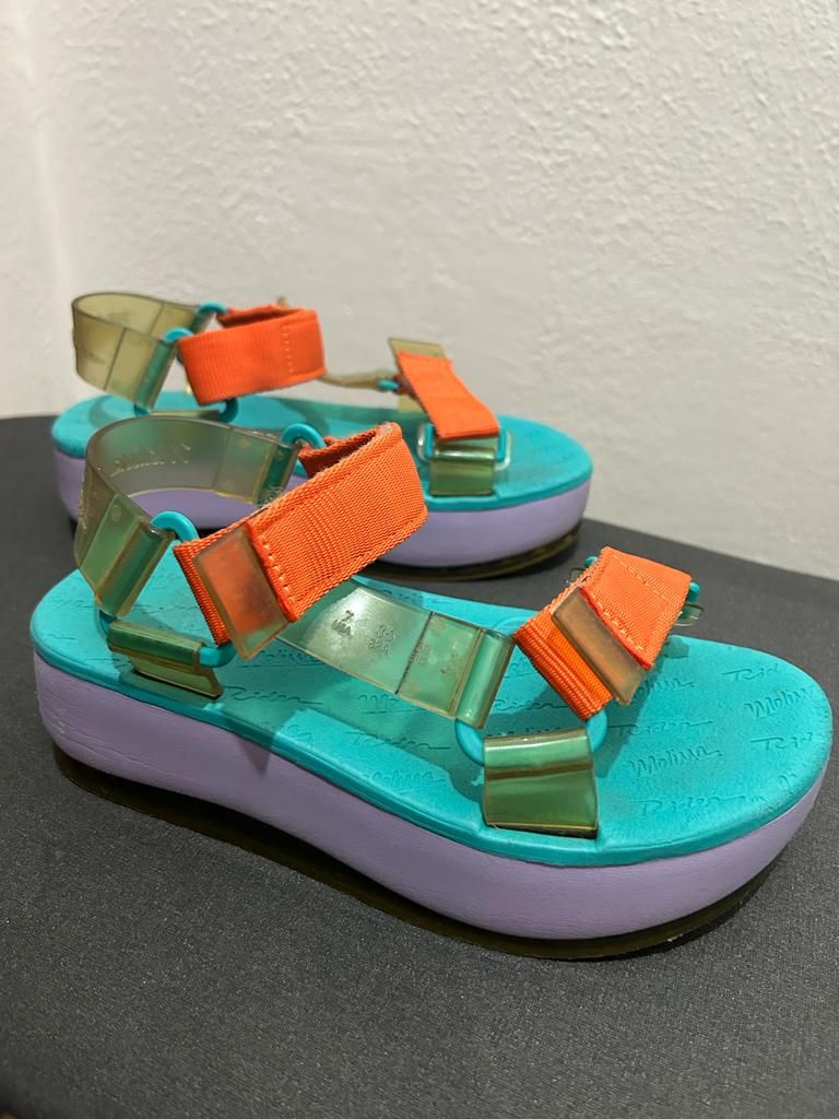 Melissa Papete Platform + Rider | Sandália Feminina Melissa Usado ...