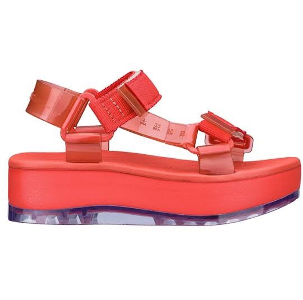 Melissa Papete Platform + Rider, Vermelha | Sandália Feminina Melissa ...