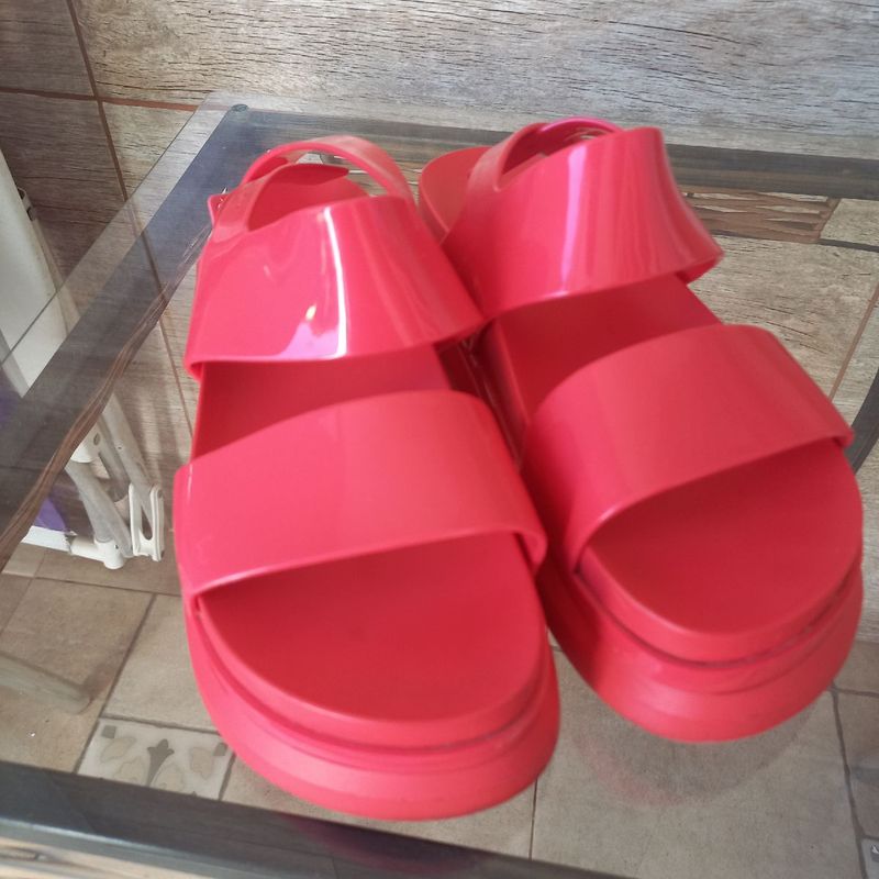 Melissa Vermelha Plataforma Heel Salto Alto Plataforma Melissa