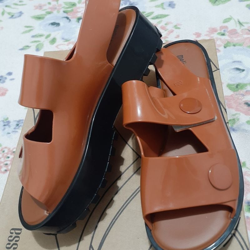 Melissa Strap Sandal Marrom Preta Rasteira Feminina Melissa Nunca Usado 108212704 enjoei