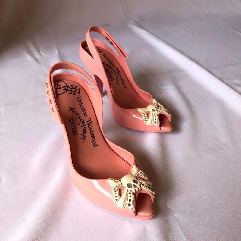 Melissa Vivienne Westwood Lady Dragon Skull Rosa 36 Sandália