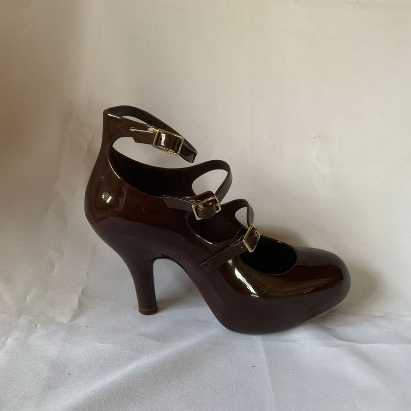 Melissa Vivienne Westwood Three Straps Elevated Bordô | Sandália