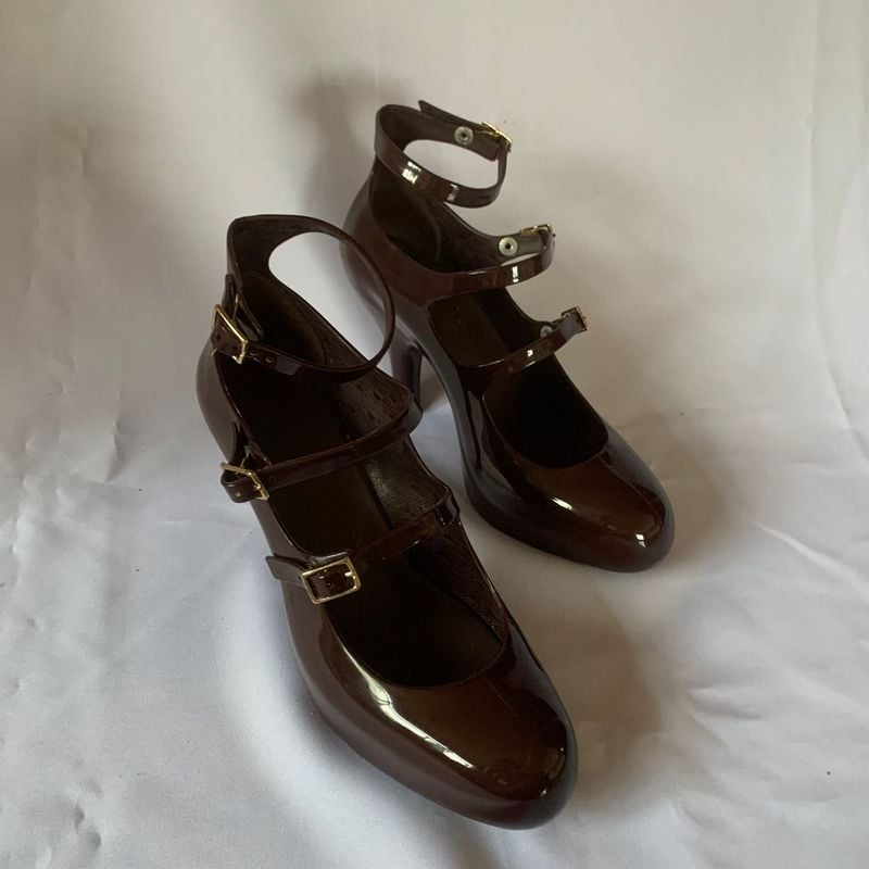 Melissa Vivienne Westwood Three Straps Elevated Bordô | Sandália