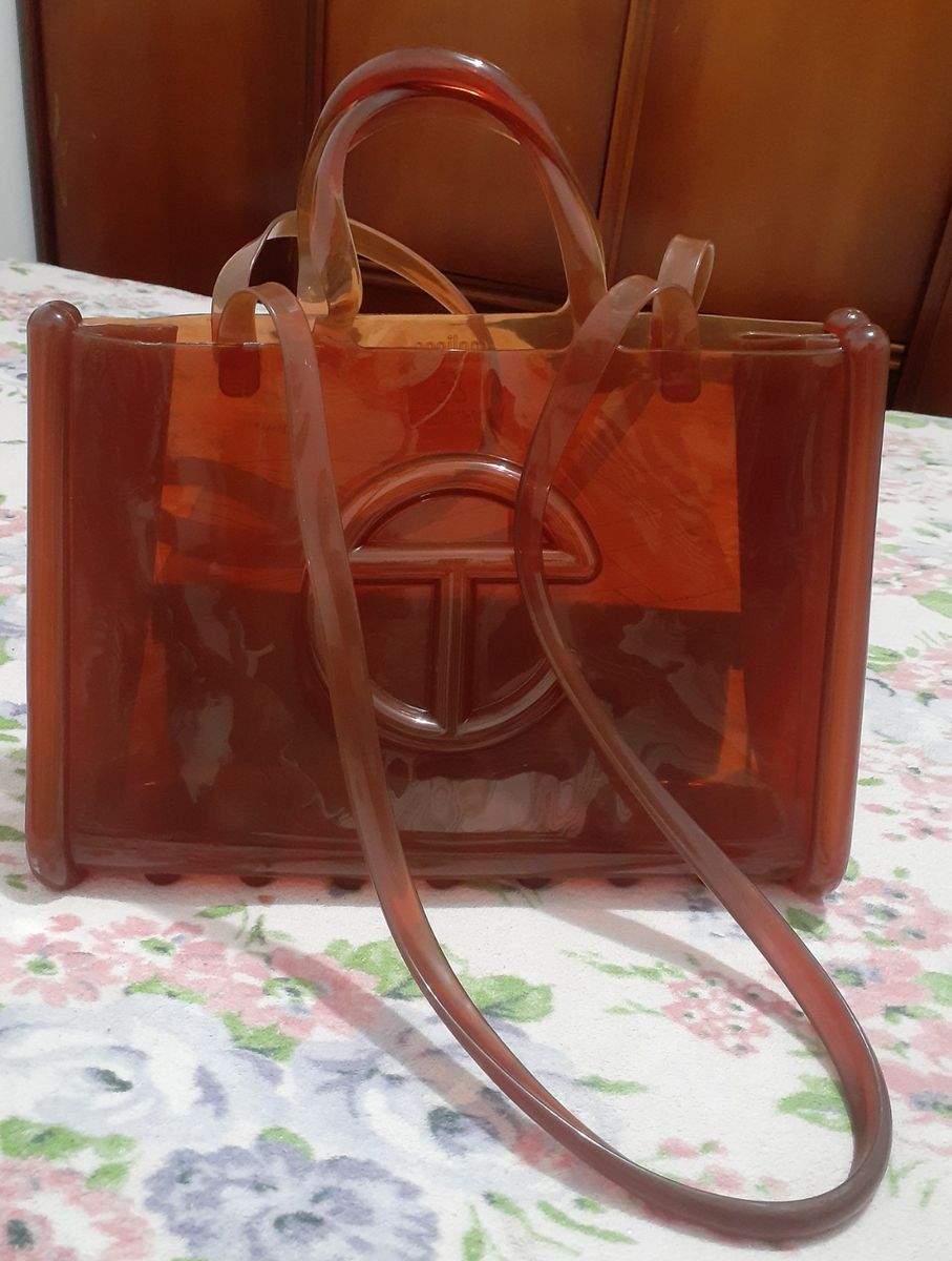 Melissa X Telfar Large Jelly Shopper Marrom | Melissa Nunca Usado