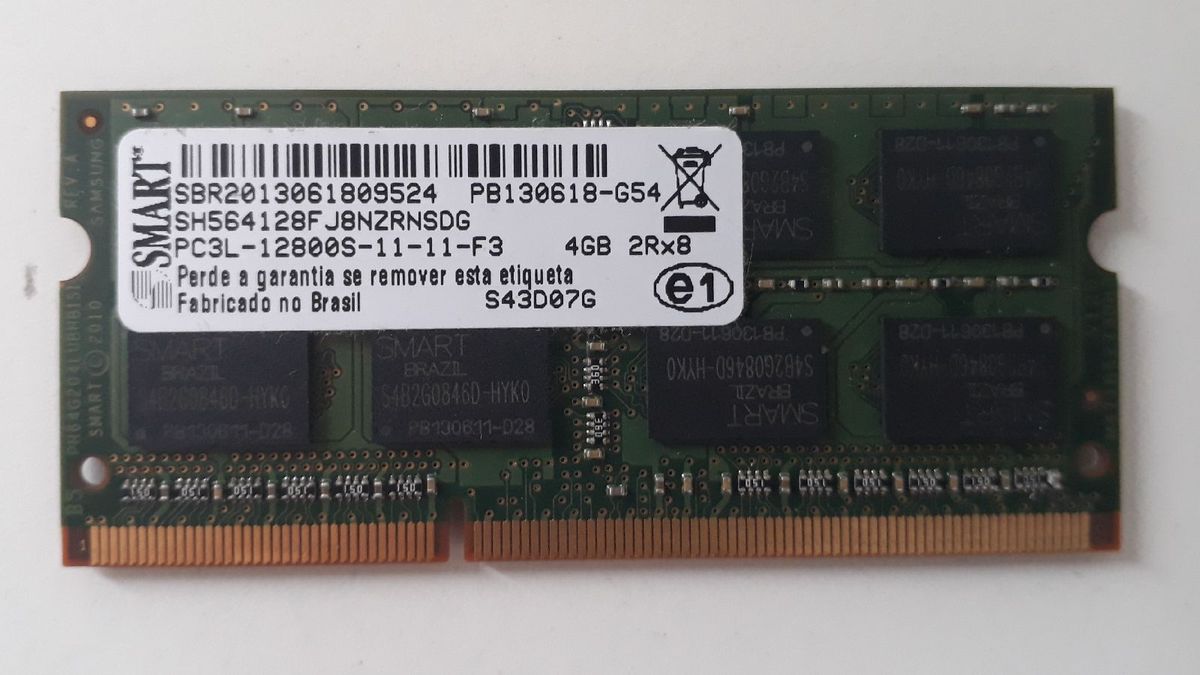 Memória Ram 4gb Ddr3 Pc3l | Item Info & Eletro Smart Usado 34173783