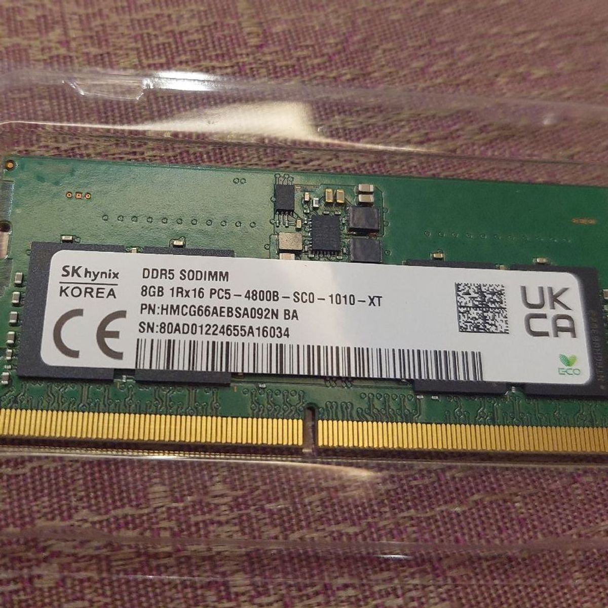Memória Ram de 8gb Ukca Ddr5 Sodimm | Item Info & Eletro Ukca Nunca ...