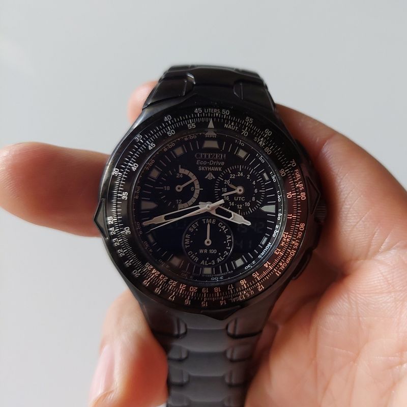 Citizen eco drive on sale skyhawk black eagle