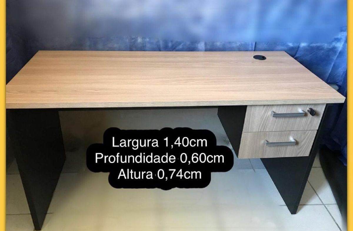 Mesa de Escritório com Gavetas em Madeira | Mesa Mesa Madeira Design