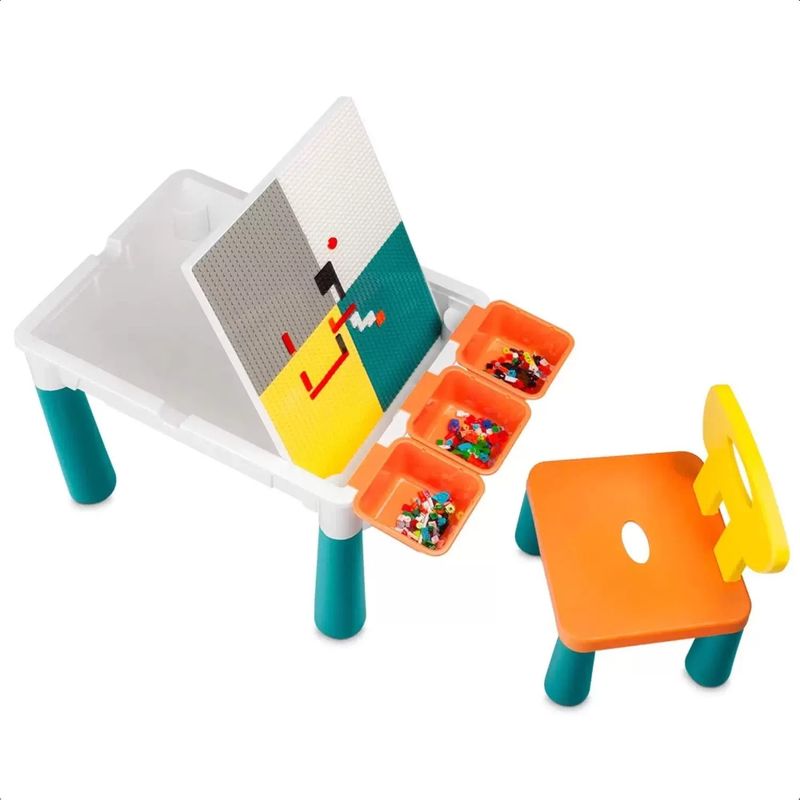 Mesa Infantil de Atividades Ou Escolar com Base de Lego Item Infantil Multikids Usado 98046008 enjoei