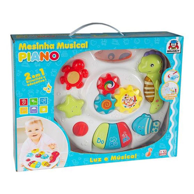 Piano Musical Animal Braskit Azul : : Brinquedos e Jogos