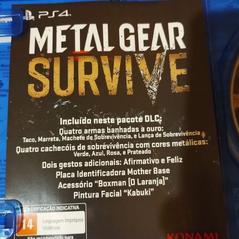 Jogo Metal Gear Survive - PS4 (Usado) - Elite Games - Compre na