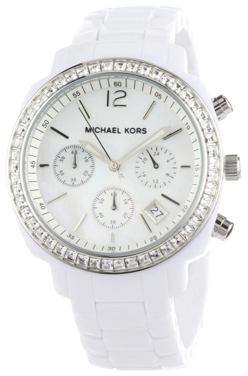 relogio branco michael kors