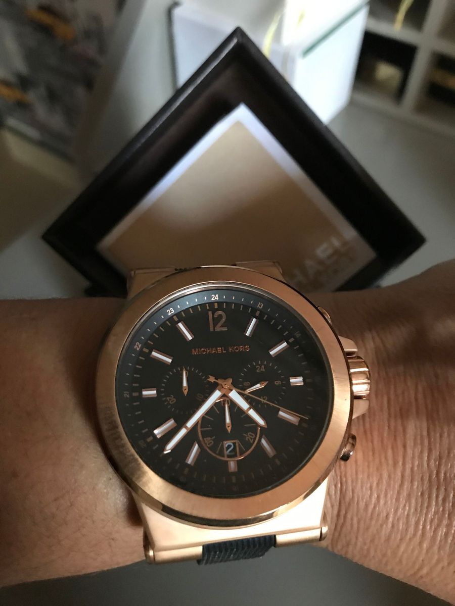 relogio michael kors masculino pulseira de borracha