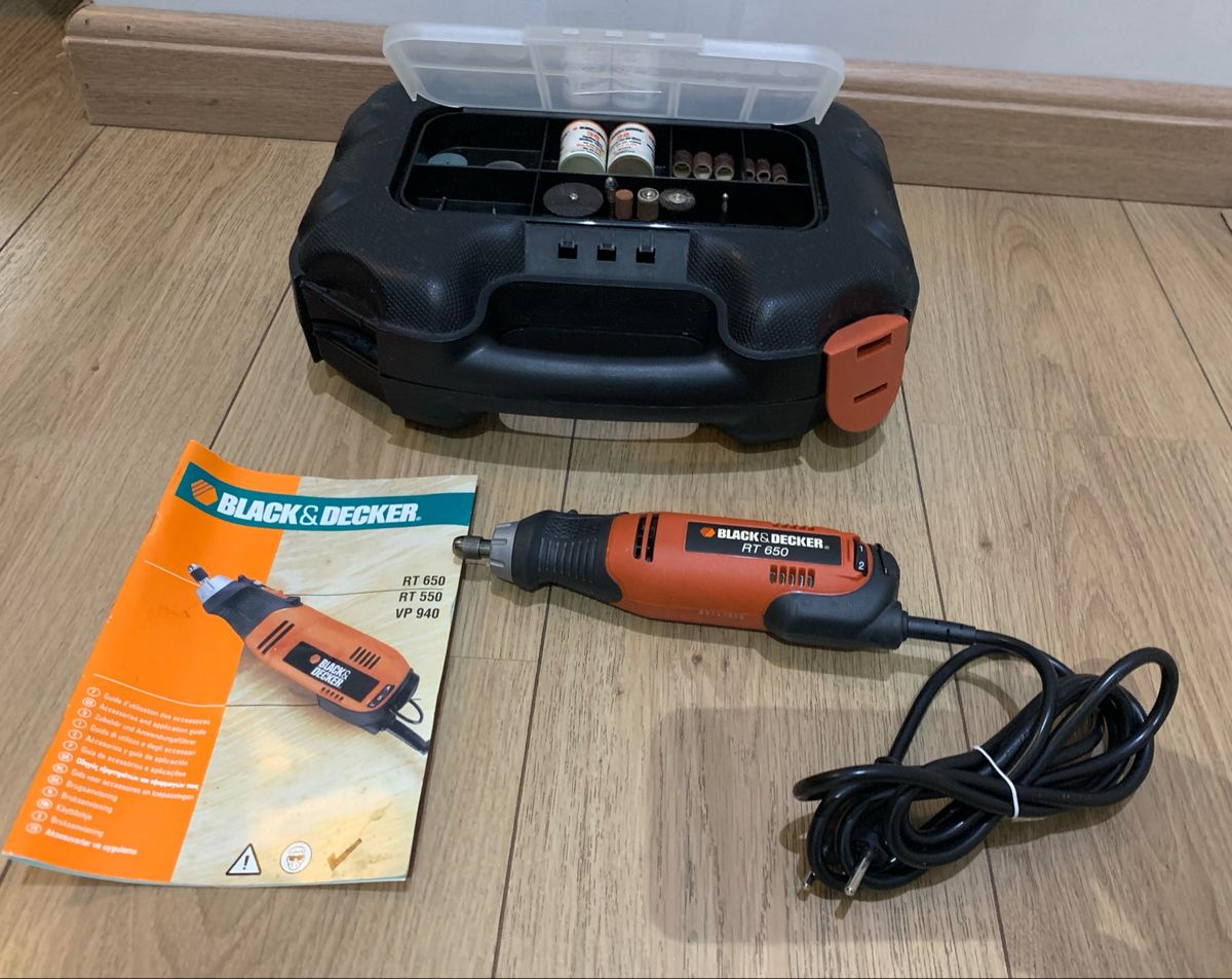 Micro Retífica com Controle de Torque Rt650 Type 1 Black&decker 120v ...