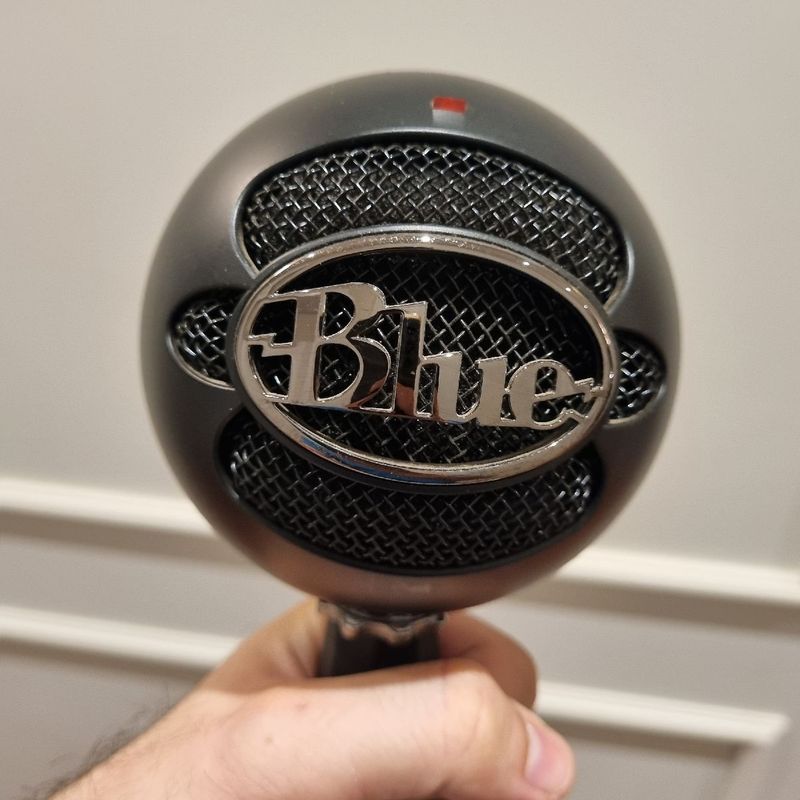 Microfone Blue Snowball Ice Preto em Excelente Estado | Mesa
