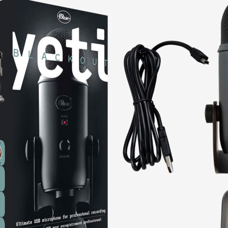 Blue popular Yeti Blackout Microphone