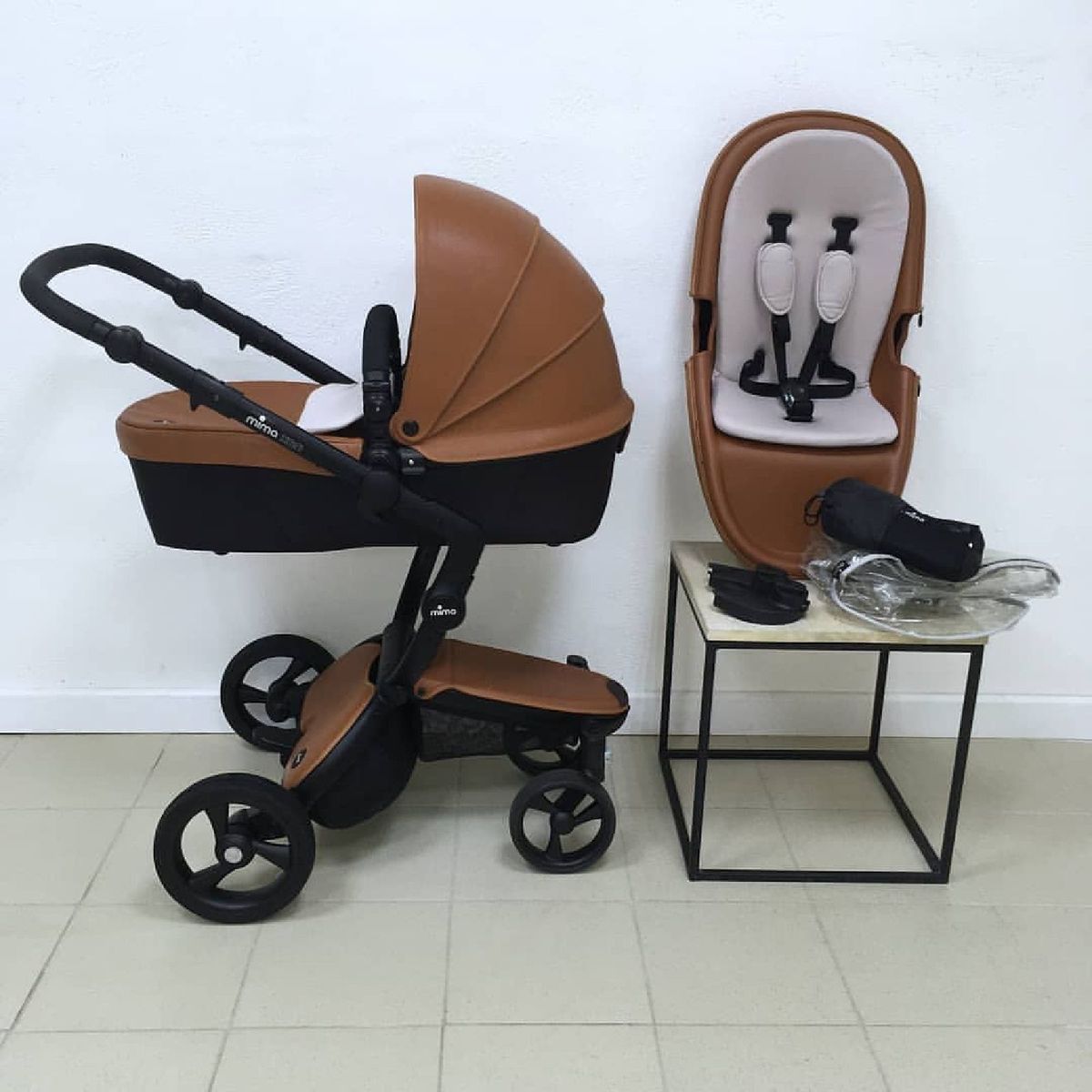 Mima Xari Caramelo Black | Carrinho de Bebê Nunca Usado 45653605 | enjoei